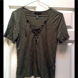 forever 21 shirt green